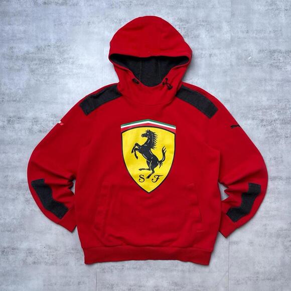 Puma Other - Y2K Ferrari Puma Scuderia Red Hoodie Jacket